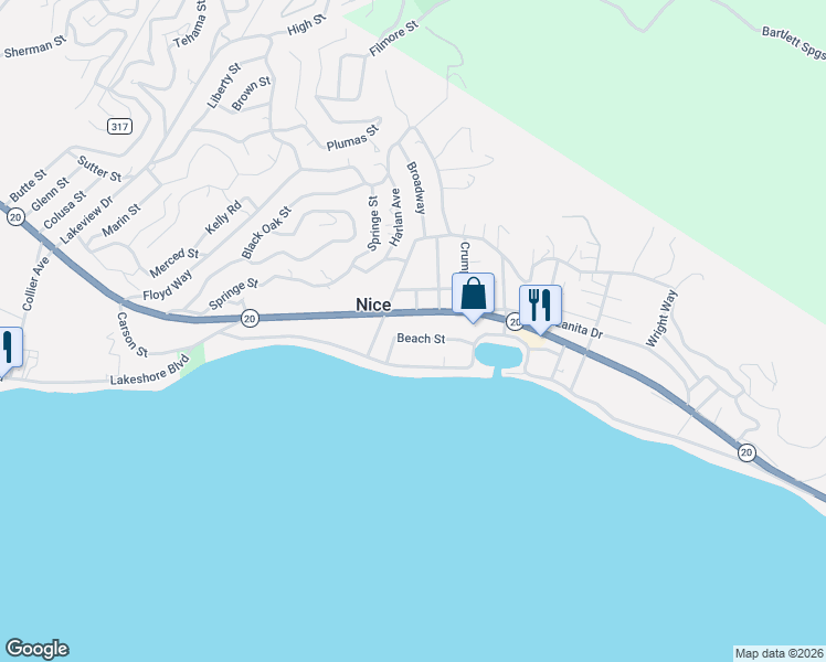 map of restaurants, bars, coffee shops, grocery stores, and more near in Nice