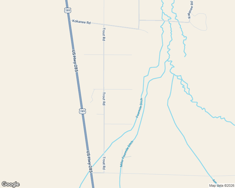 map of restaurants, bars, coffee shops, grocery stores, and more near 136 Black Knat Road in Fairplay