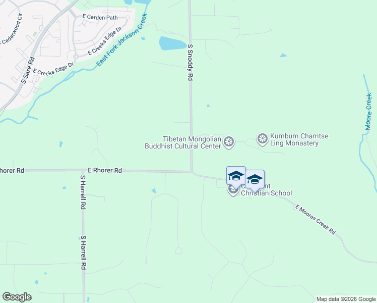 map of restaurants, bars, coffee shops, grocery stores, and more near 3750 South Snoddy Road in Bloomington