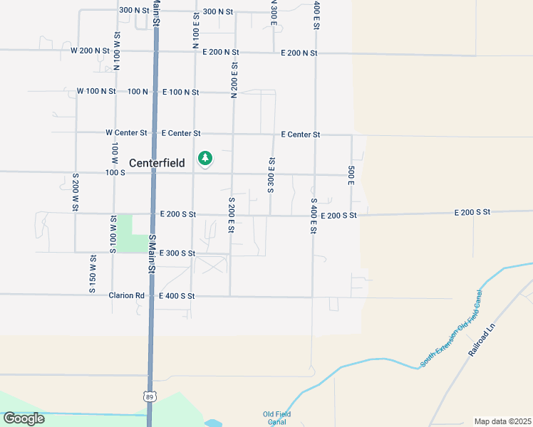 map of restaurants, bars, coffee shops, grocery stores, and more near 115 South 300 East Street in Centerfield
