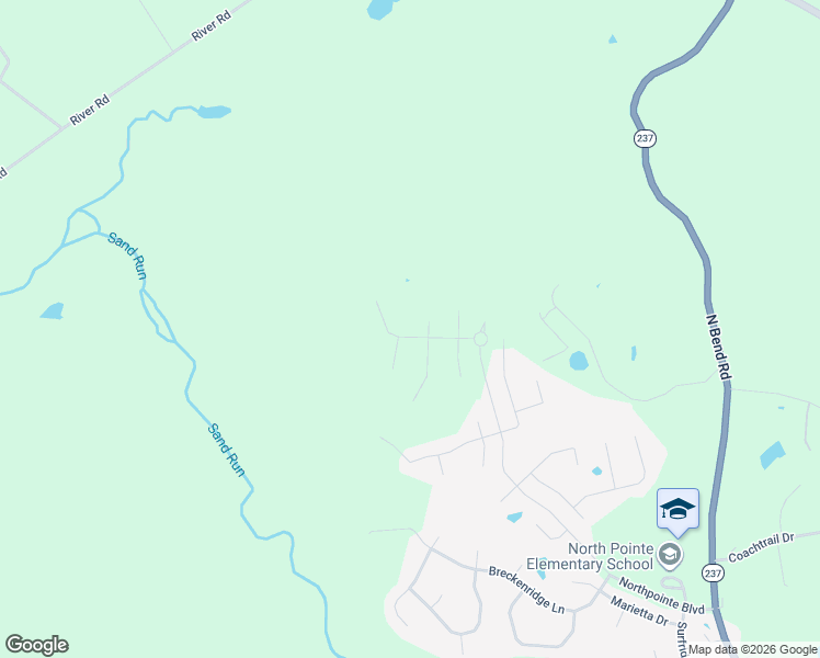 map of restaurants, bars, coffee shops, grocery stores, and more near 1401 Northpointe Boulevard in Hebron