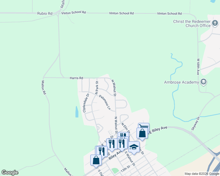 map of restaurants, bars, coffee shops, grocery stores, and more near 503 Mustang Drive in Ogden