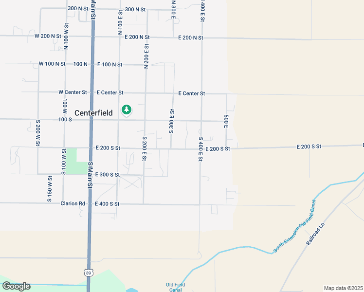 map of restaurants, bars, coffee shops, grocery stores, and more near 115 South 300 East Street in Centerfield