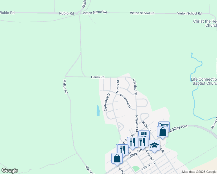 map of restaurants, bars, coffee shops, grocery stores, and more near 502 Clydesdale Drive in Ogden