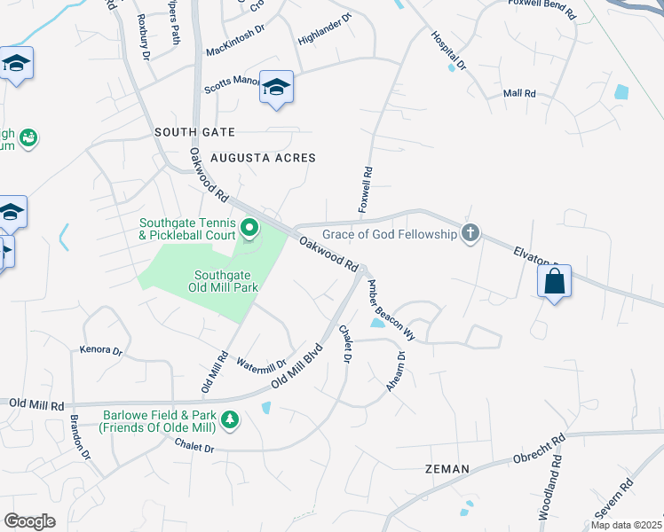 map of restaurants, bars, coffee shops, grocery stores, and more near 268 Glenda Court in Millersville