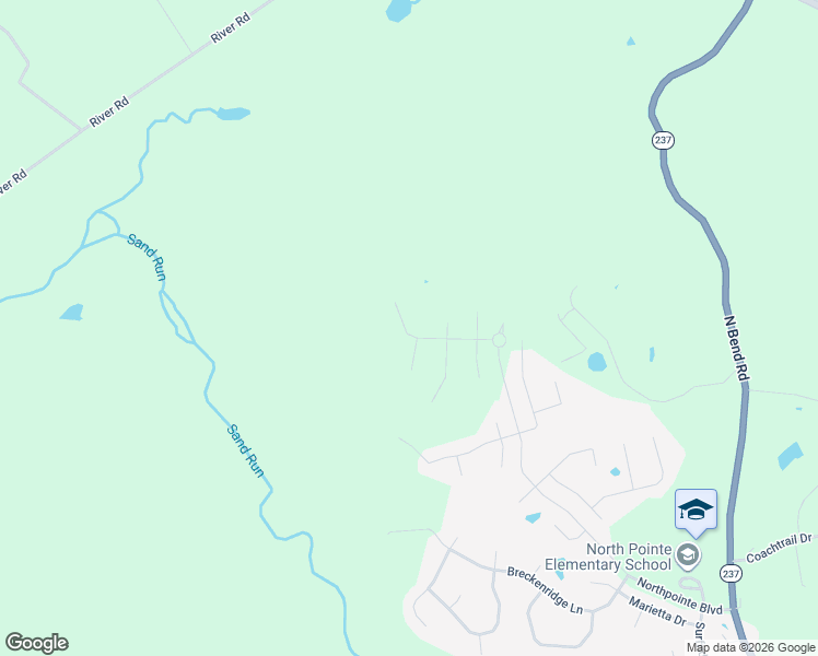 map of restaurants, bars, coffee shops, grocery stores, and more near 1401 Northpointe Boulevard in Hebron