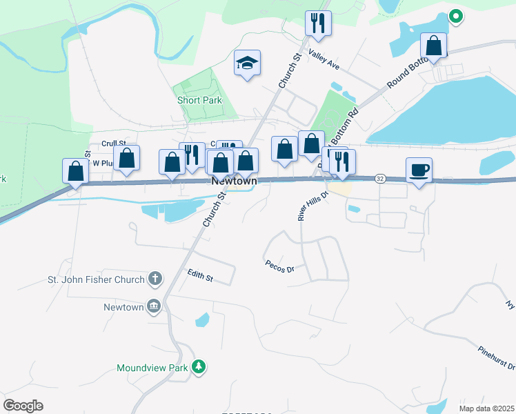 map of restaurants, bars, coffee shops, grocery stores, and more near 3440 Drake Street in Cincinnati