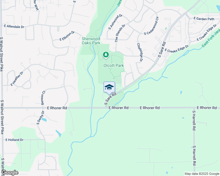 map of restaurants, bars, coffee shops, grocery stores, and more near 3980 South Sare Road in Bloomington