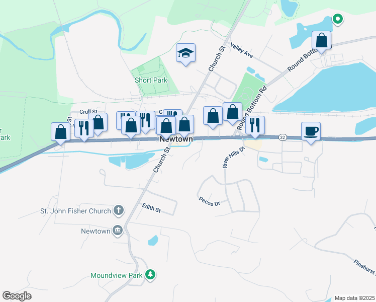 map of restaurants, bars, coffee shops, grocery stores, and more near 3440 Drake Street in Cincinnati