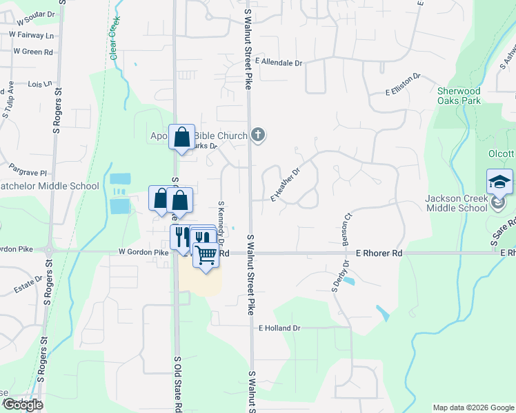 map of restaurants, bars, coffee shops, grocery stores, and more near 3999 Laurel Ct in Bloomington