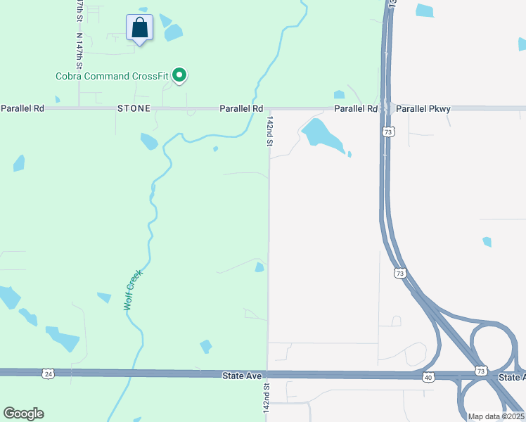 map of restaurants, bars, coffee shops, grocery stores, and more near 1614 North 142nd Street in Basehor