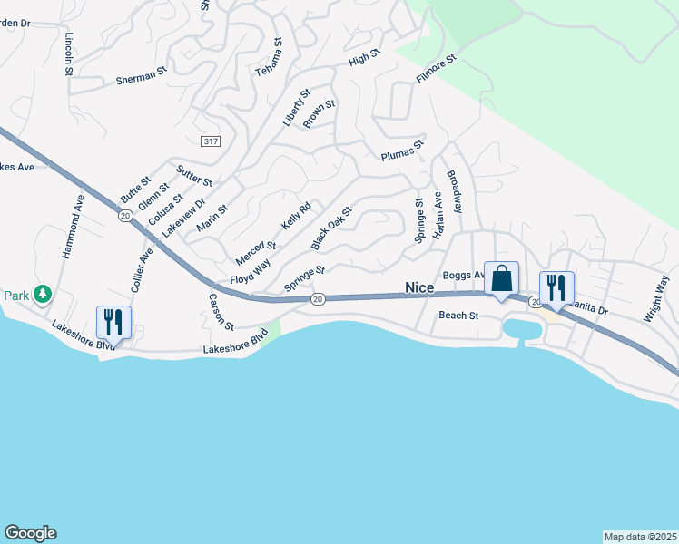 map of restaurants, bars, coffee shops, grocery stores, and more near 3171 Springe Street in Nice