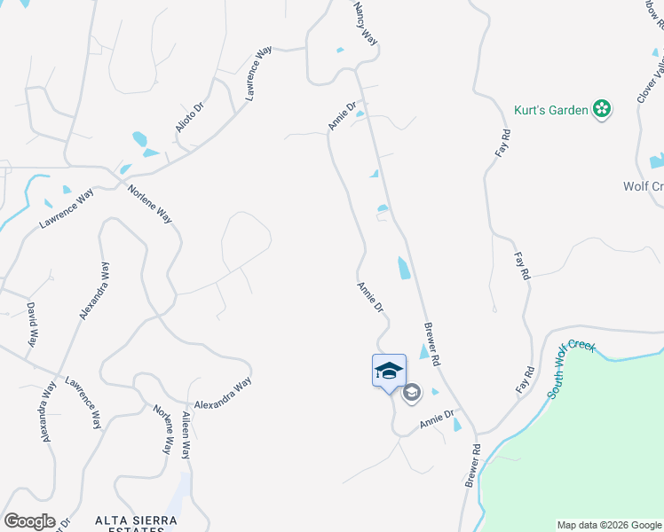map of restaurants, bars, coffee shops, grocery stores, and more near 16110 Annie Drive in Grass Valley
