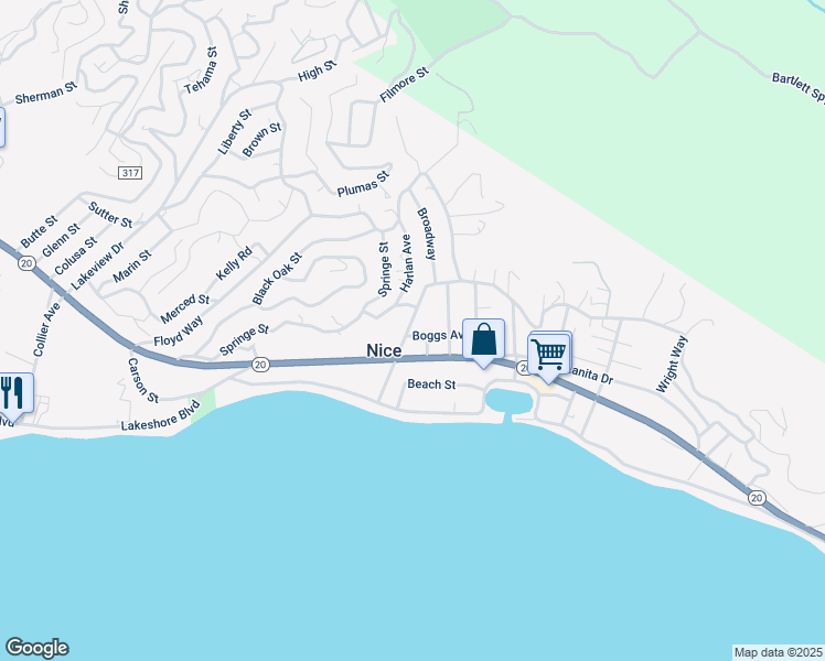 map of restaurants, bars, coffee shops, grocery stores, and more near 6740 Sayre Avenue in Nice