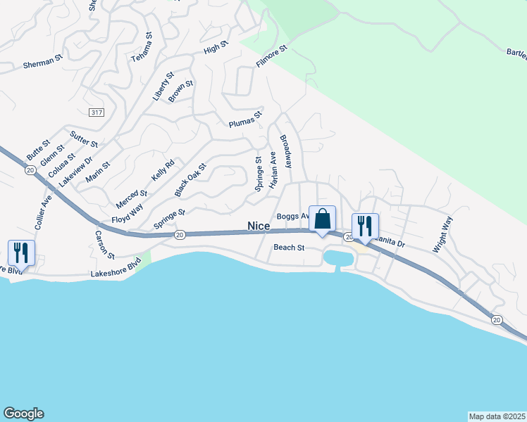 map of restaurants, bars, coffee shops, grocery stores, and more near 6713 Sayre Avenue in Nice