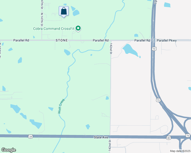 map of restaurants, bars, coffee shops, grocery stores, and more near 1614 North 142nd Street in Basehor