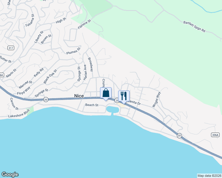 map of restaurants, bars, coffee shops, grocery stores, and more near 6869 Howard Avenue in Nice