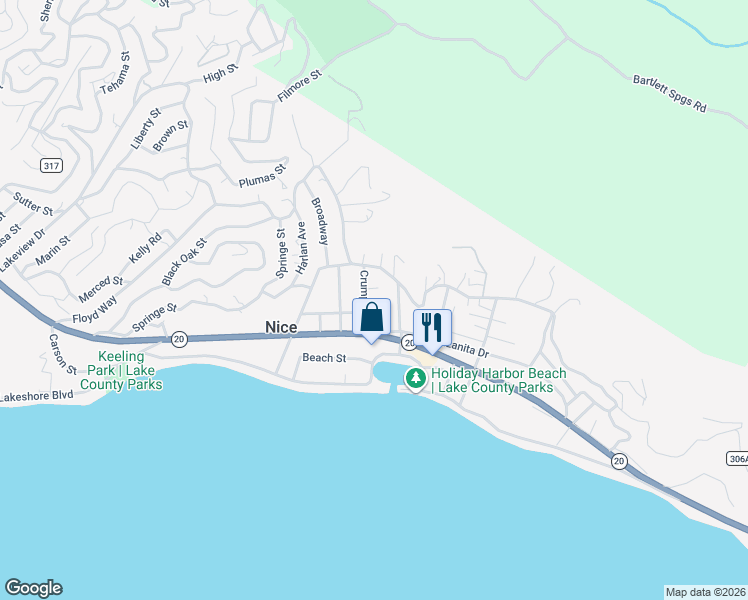 map of restaurants, bars, coffee shops, grocery stores, and more near 6869 Howard Avenue in Nice