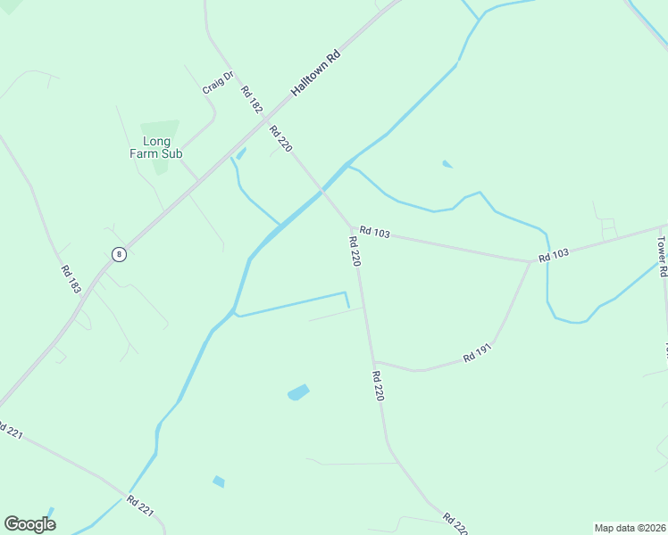 map of restaurants, bars, coffee shops, grocery stores, and more near 1285 Road 220 in Hartly