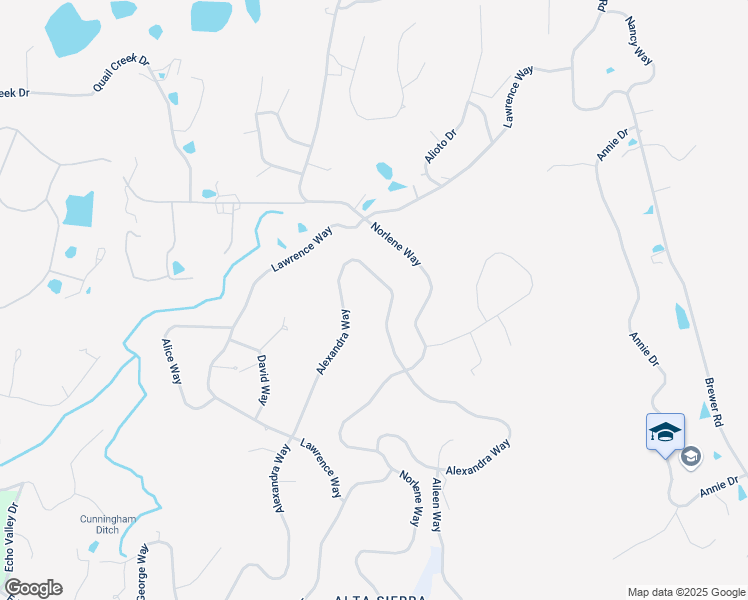 map of restaurants, bars, coffee shops, grocery stores, and more near 17607 Alexandra Way in Grass Valley
