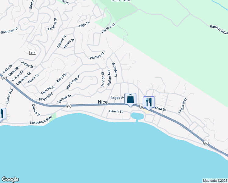 map of restaurants, bars, coffee shops, grocery stores, and more near 6740 Sayre Avenue in Nice