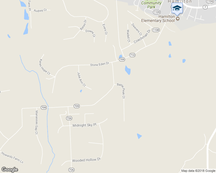 map of restaurants, bars, coffee shops, grocery stores, and more near 17777 Sands Road in Hamilton