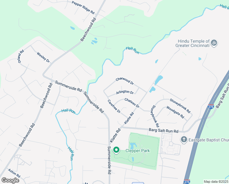map of restaurants, bars, coffee shops, grocery stores, and more near 626 Arlington Drive in Cincinnati