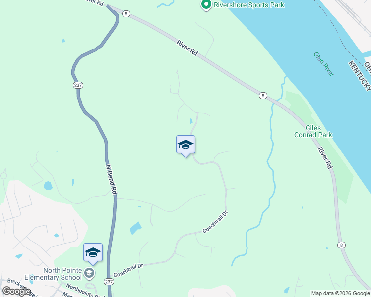 map of restaurants, bars, coffee shops, grocery stores, and more near 1738 Coachtrail Drive in Hebron