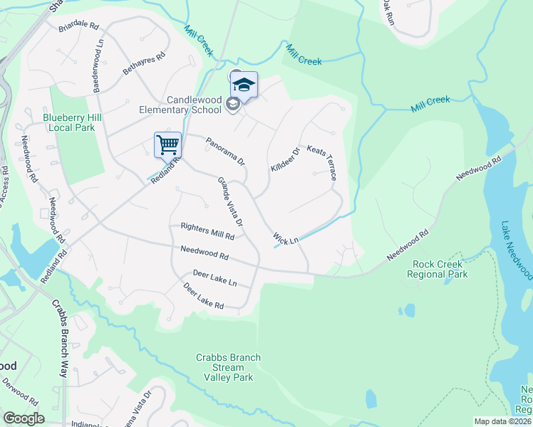 map of restaurants, bars, coffee shops, grocery stores, and more near 7025 Wick Lane in Rockville