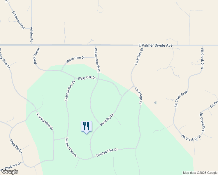 map of restaurants, bars, coffee shops, grocery stores, and more near 4425 Wavy Oak Drive in Colorado Springs