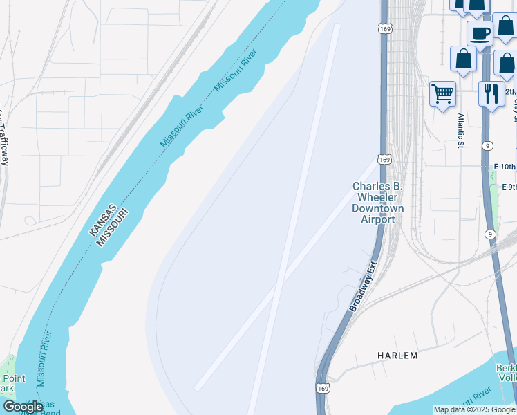 map of restaurants, bars, coffee shops, grocery stores, and more near 903 Northwest Lou Holland Drive in Kansas City