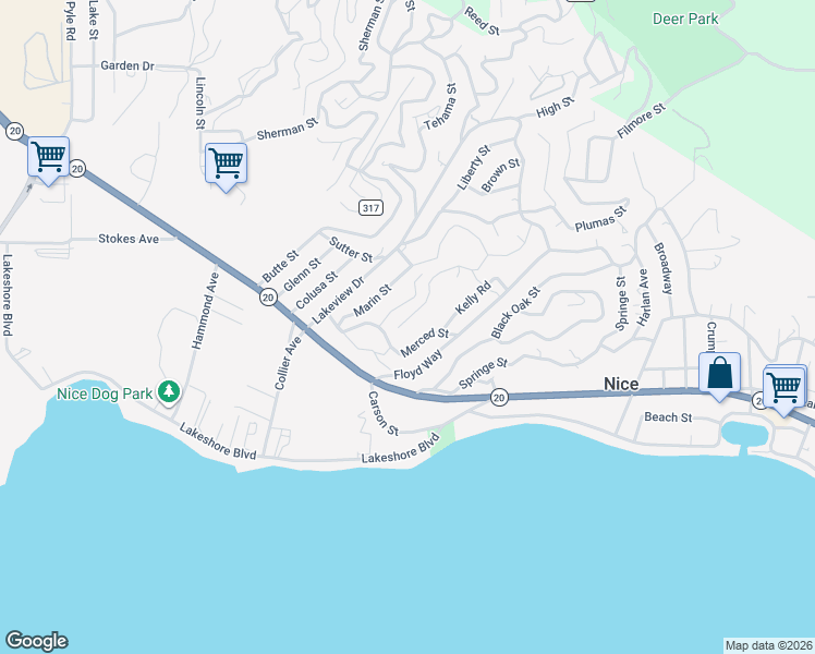 map of restaurants, bars, coffee shops, grocery stores, and more near 6920 Top Drive in Nice