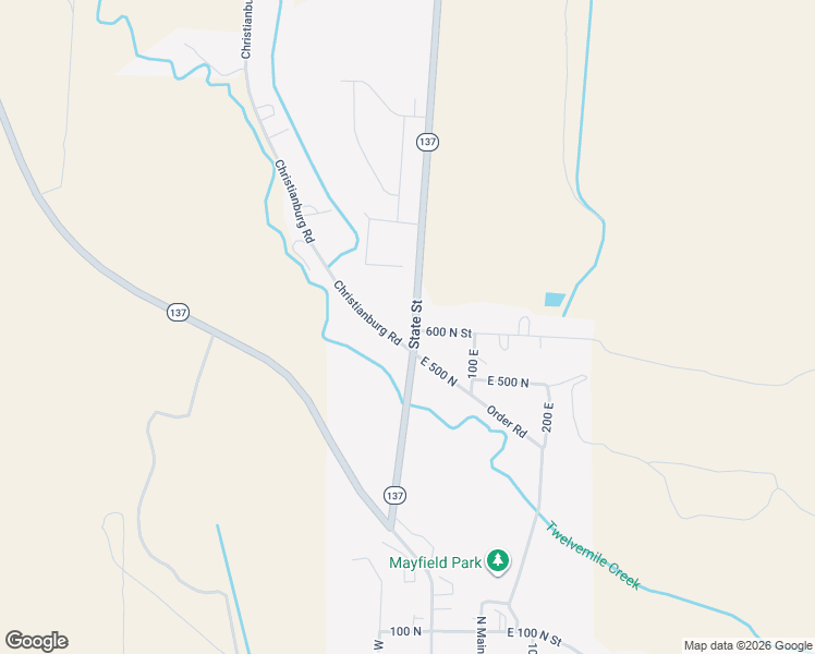 map of restaurants, bars, coffee shops, grocery stores, and more near 599 North State in Mayfield