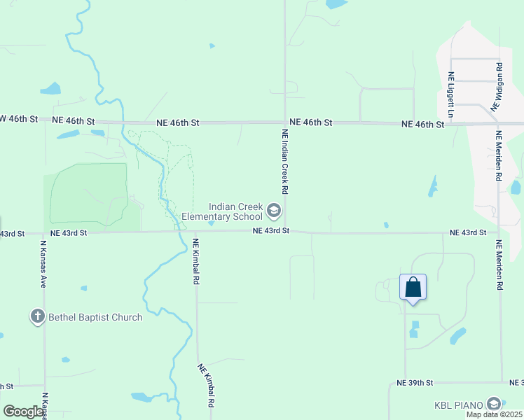 map of restaurants, bars, coffee shops, grocery stores, and more near 4303 Northeast Indian Creek Road in Topeka