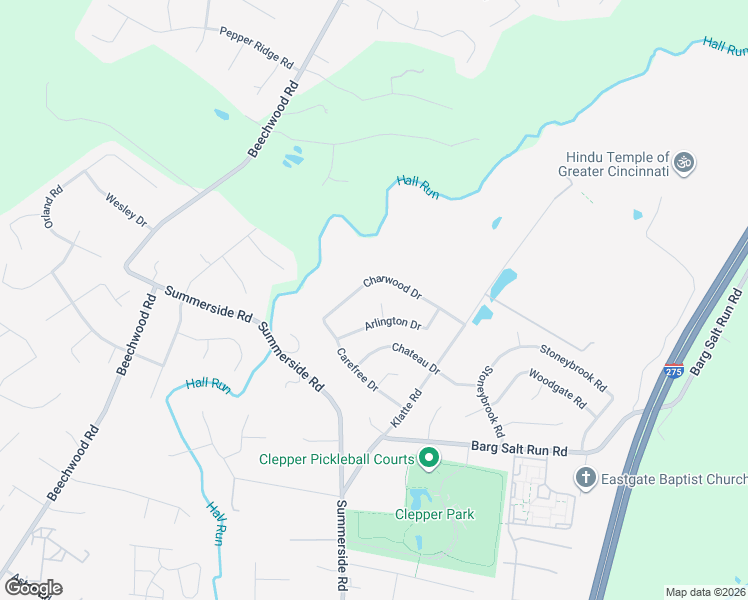 map of restaurants, bars, coffee shops, grocery stores, and more near 626 Arlington Drive in Cincinnati