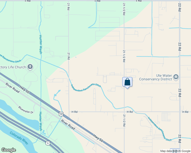 map of restaurants, bars, coffee shops, grocery stores, and more near 2128 Bond Street in Grand Junction