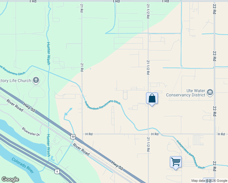 map of restaurants, bars, coffee shops, grocery stores, and more near 2128 Bond Street in Grand Junction