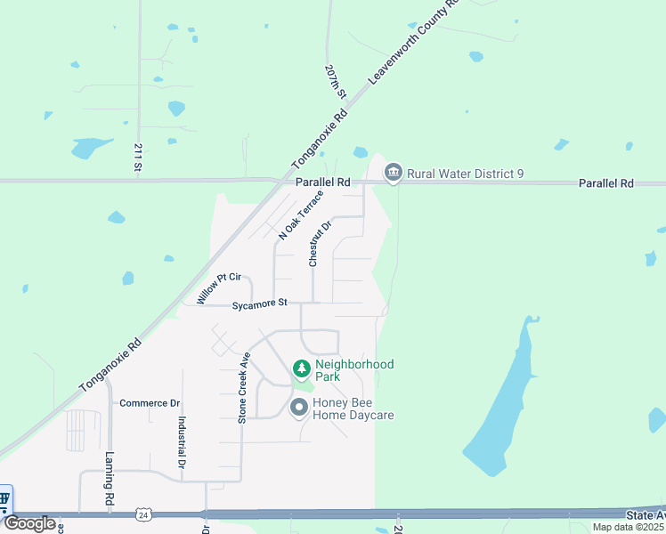map of restaurants, bars, coffee shops, grocery stores, and more near 820 North Hickory Drive in Tonganoxie