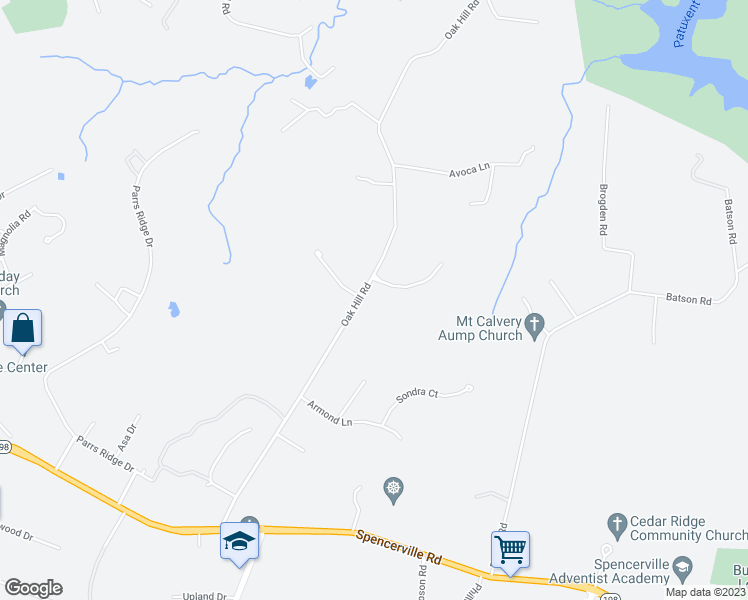 map of restaurants, bars, coffee shops, grocery stores, and more near 2124 Sahalea Terrace in Silver Spring