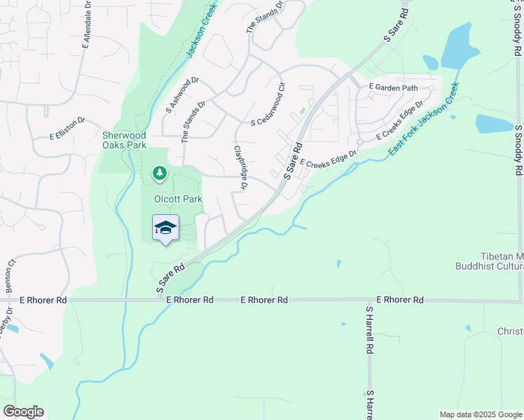 map of restaurants, bars, coffee shops, grocery stores, and more near 3800 South Sare Road in Bloomington