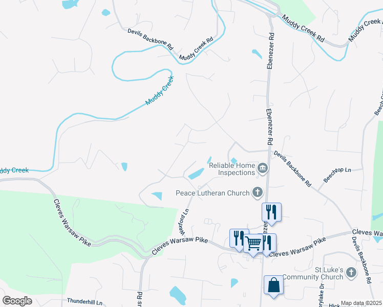 map of restaurants, bars, coffee shops, grocery stores, and more near in Cincinnati
