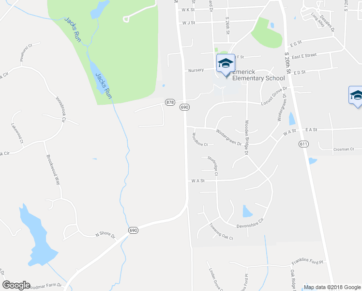 map of restaurants, bars, coffee shops, grocery stores, and more near 17747 Silcott Springs Road in Purcellville