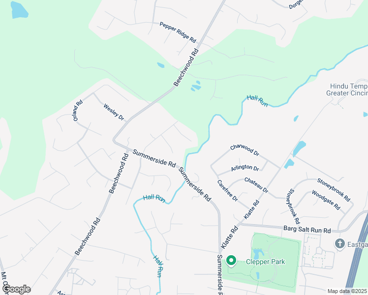 map of restaurants, bars, coffee shops, grocery stores, and more near 565 Williamsburg Court in Cincinnati