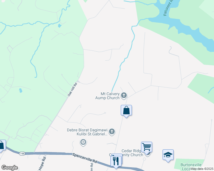 map of restaurants, bars, coffee shops, grocery stores, and more near 2104 Sahalea Terrace in Silver Spring