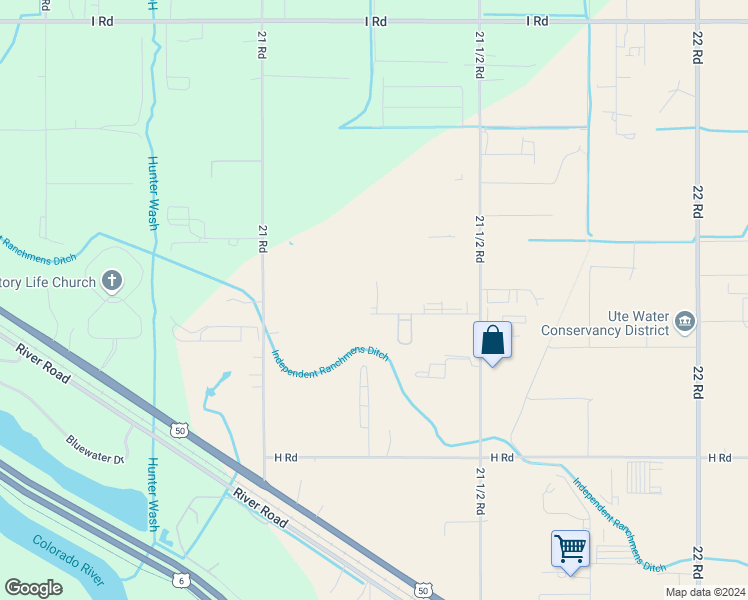 map of restaurants, bars, coffee shops, grocery stores, and more near 2128 Bond Street in Grand Junction