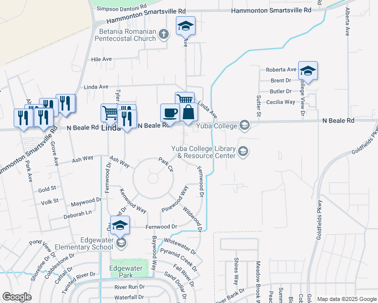 map of restaurants, bars, coffee shops, grocery stores, and more near 1964 Country Club Court in Marysville