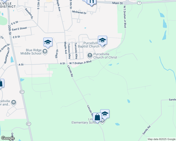 map of restaurants, bars, coffee shops, grocery stores, and more near 37714 Piggott House Place in Purcellville