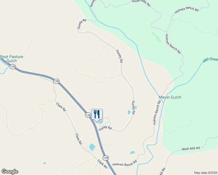 map of restaurants, bars, coffee shops, grocery stores, and more near 2300 Guntly Road in Philo