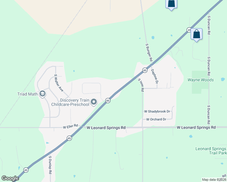 map of restaurants, bars, coffee shops, grocery stores, and more near 5998 Highway 45 in Bloomington