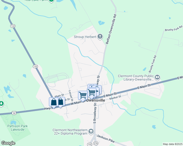 map of restaurants, bars, coffee shops, grocery stores, and more near 112 Saint Louis Drive in Owensville
